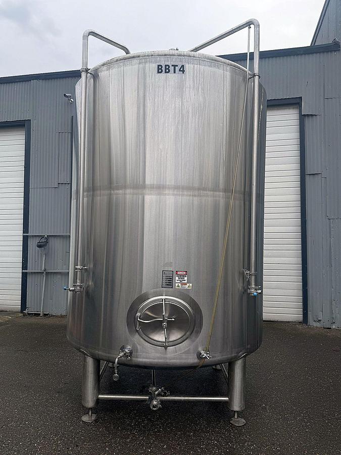 Used (1) Available - Used 90 bbl / 2790 Gallon Jacketed Brite / Storage Tank