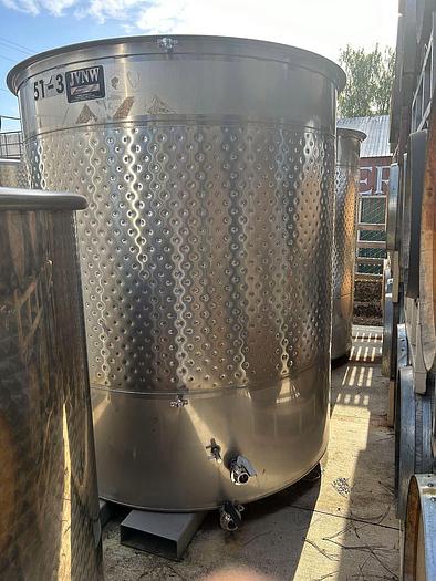 Used Used JVNW 1500 Gallon VC forkliftable jacketed fermenters
