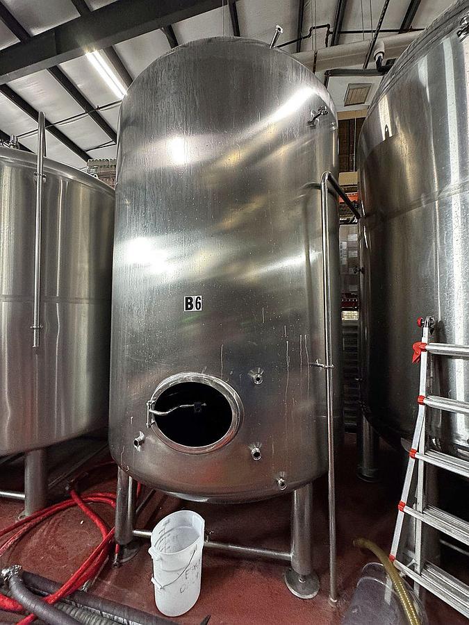 Used (2) available - Used 60 bbl / 1860 Gallon jacketed brite tanks - Glacier Tank