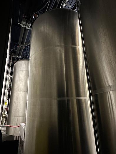 Used (2) Available - Prospero 120 bbl Jacketed Brite Tank