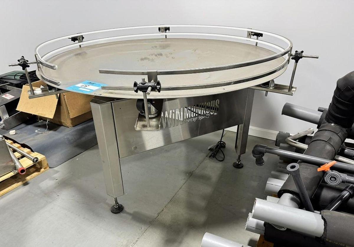 Used Twin Monkey Canning 60" accumulation/pack off disc