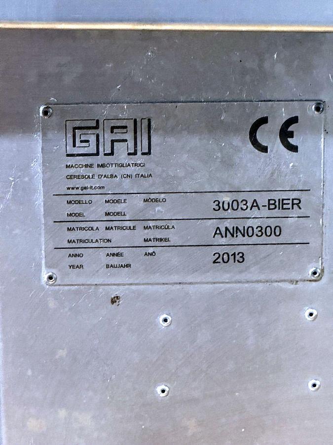 Used Used GAI 3003A Bier 12 Valve Monoblock Rinser Filler Crowner