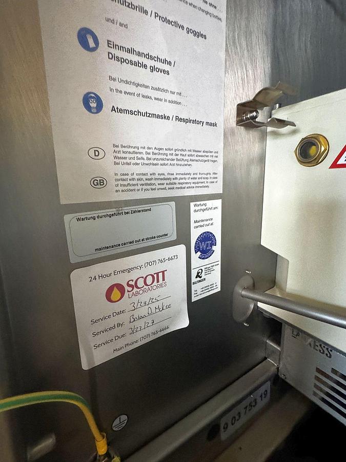 Used Used Lanxess Velcorin DT3 Touch dosing machine