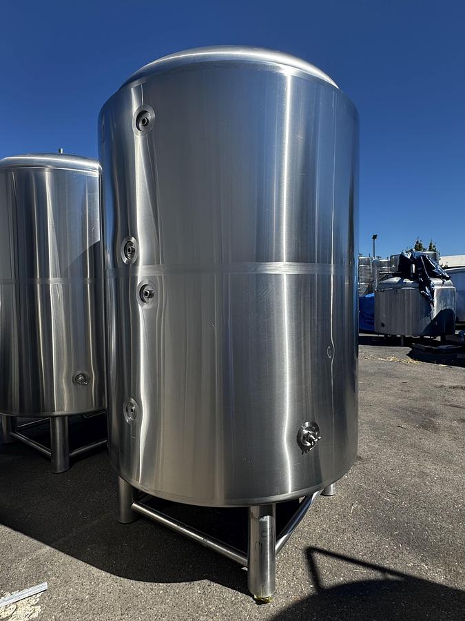 Used (2) Available - Used Alpha Brewing 40 bbl / 1240 Gal jacketed brite beer / storage tanks