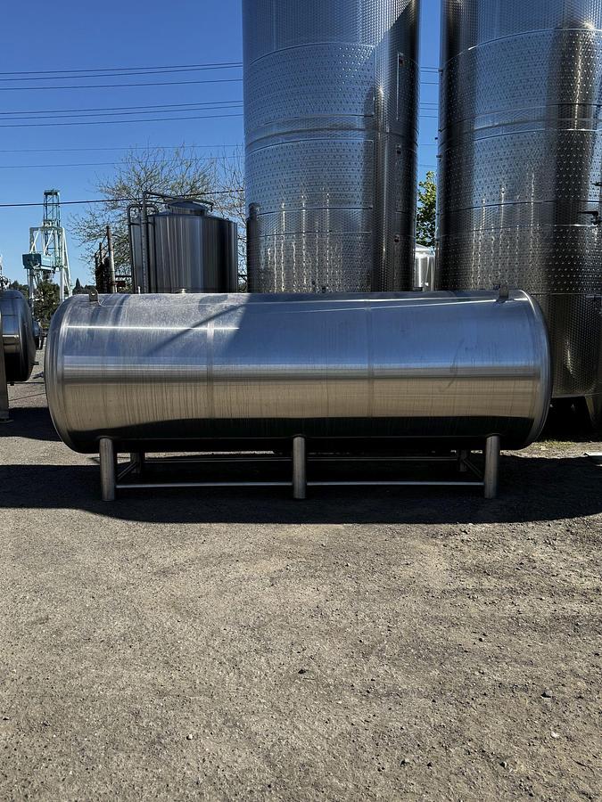 Used (2) available - Used 30 bbl / 930 Gal Jacketed lagering tanks - Stacked set- Sold as a pair