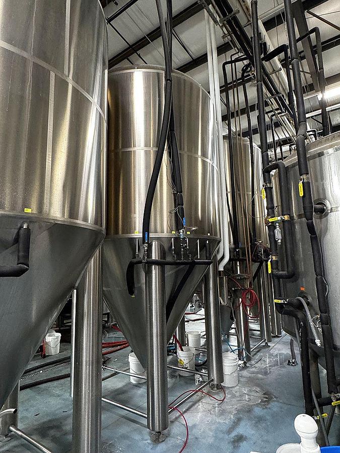 Used (5) Available - Sk Prospero 60 bbl / 1860Gal jacketed conical fermenters