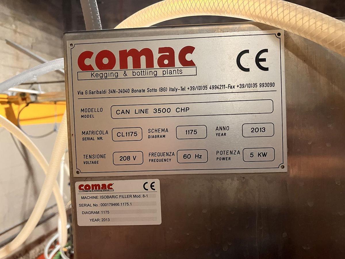 Used Comac 8/1 Can Filler/ Seamer