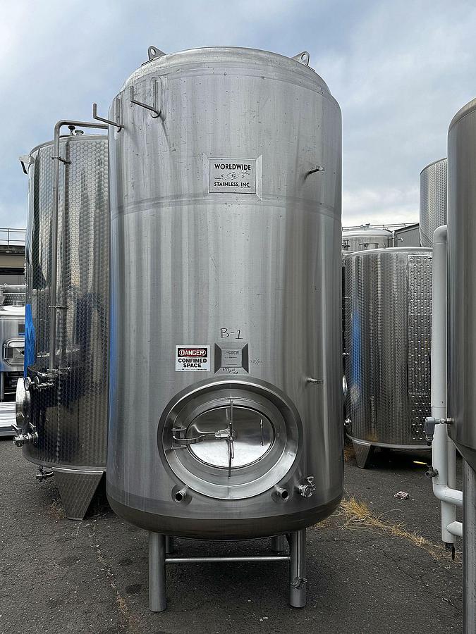 Used (1) Used WWS 20 bbl / 620Gal Jacketed Brite Tank