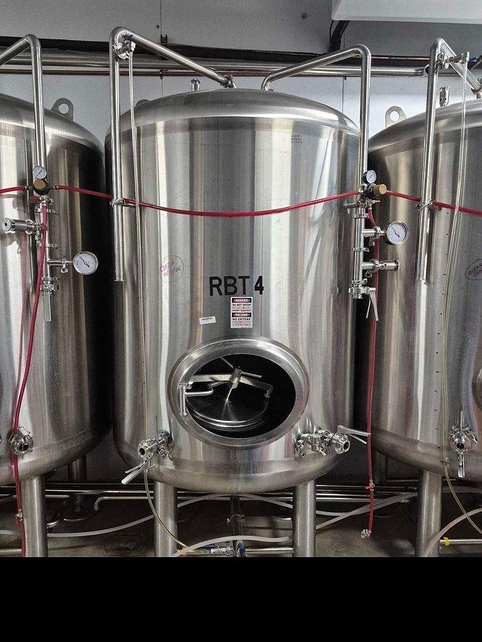 Used (12) Available - Used Premier Stainless 15 bbl / 465 Gallon Single Wall Storage Tanks - 15 psi