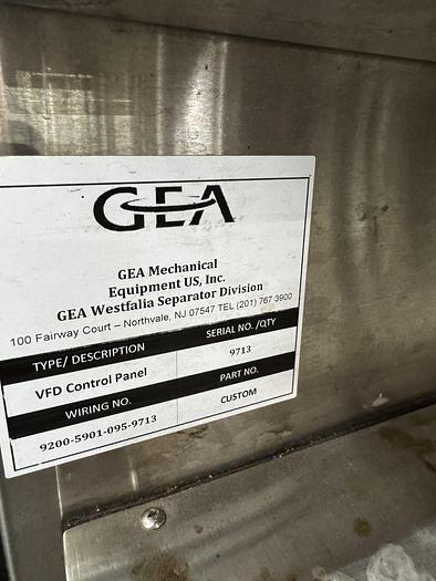 Used Used GEA Westfalia Model GSC 40-06-077 Centrifugal Separator