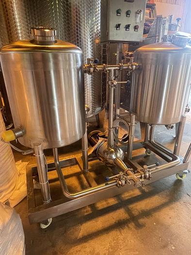 Used USed 2 tank cip cart with pump