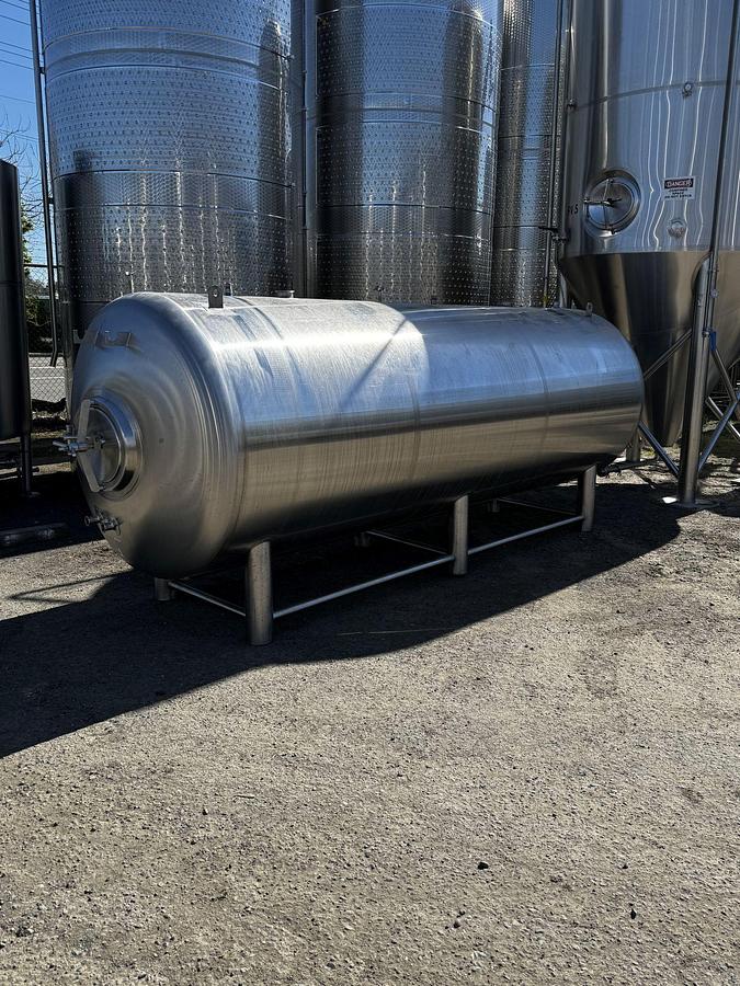 Used (2) available - Used 30 bbl / 930 Gal Jacketed lagering tanks - Stacked set- Sold as a pair