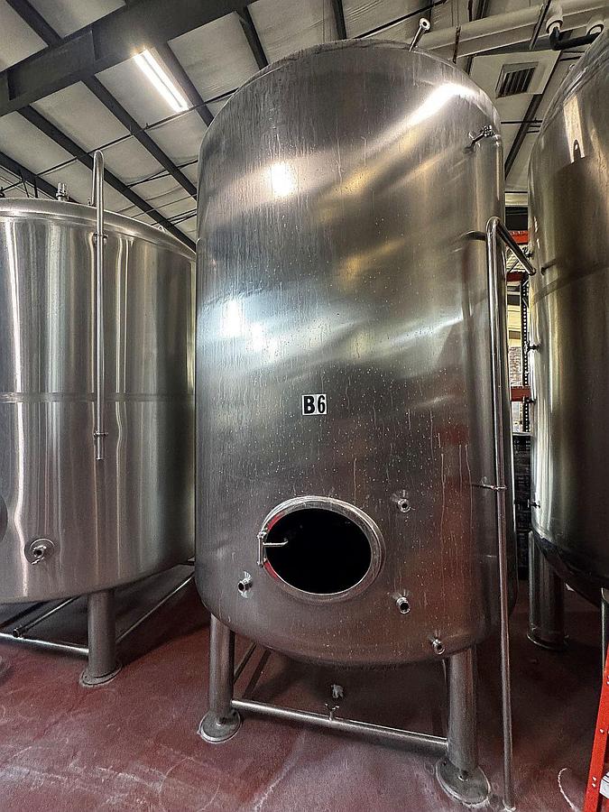 Used (2) available - Used 60 bbl / 1860 Gallon jacketed brite tanks - Glacier Tank