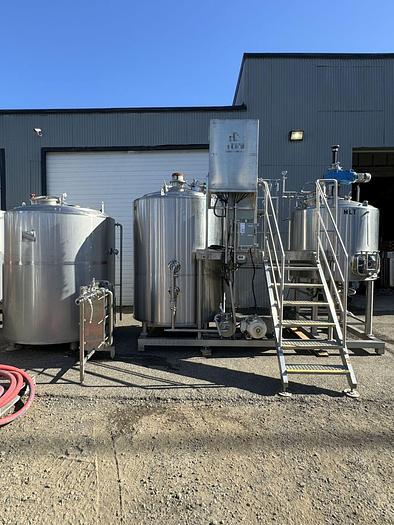 Used Used 10 bbl Direct Fired Skid Mounted Brewhouse