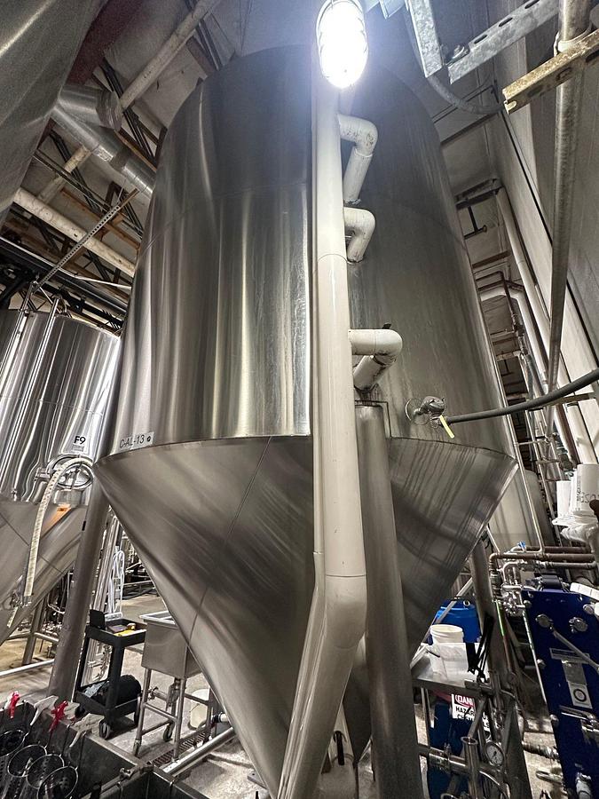 Used (4) available - Used JVNW 100 bbl / 3100gal conical jacketed unitank fermenters