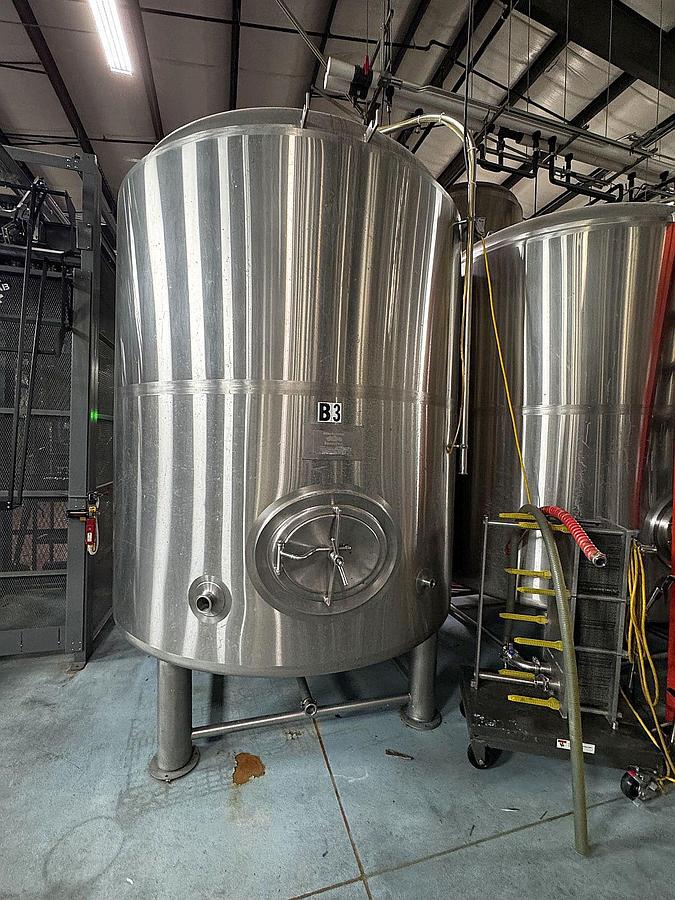 Used (3) available - Used BSV 60 bbl/ 1860 Ga  Jacketed  Brite Tank