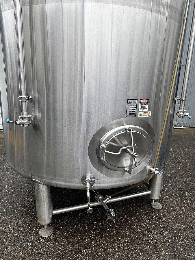 Used (1) Available - Used 90 bbl / 2790 Gallon Jacketed Brite / Storage Tank