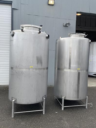 Used (2) Available - Used BCast 2000L (Approx 550 Gal) single wall closed top Storage tanks