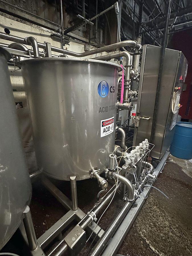 Used Used CSI Central States Industrial skid mount CIP system