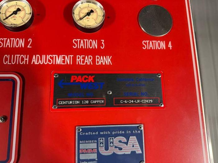 Used Pack West Machine Centurion 120 Inline Capper