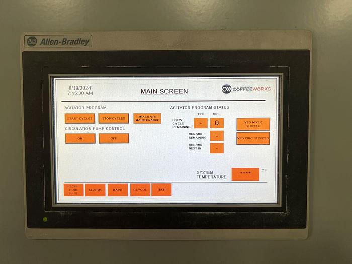 Used Used 40 bbl (1200 Gal) Coffee Works Cold Brew Brewhouse