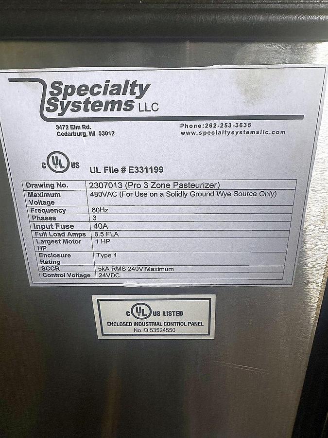 Used Used Pro Engineering Tunnel Pasteurizer