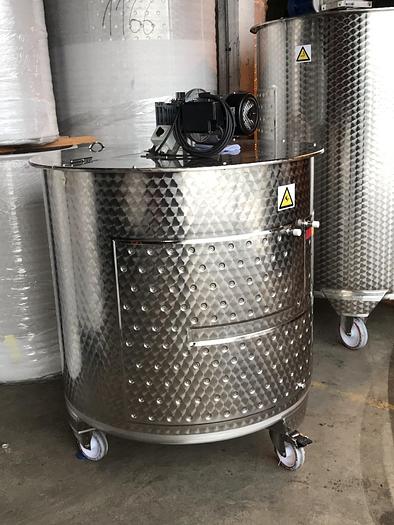 New Stock Letina 265 Gallon / 1000L Jacketed Mix Tank With Wheels