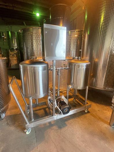 Used USed 2 tank cip cart with pump