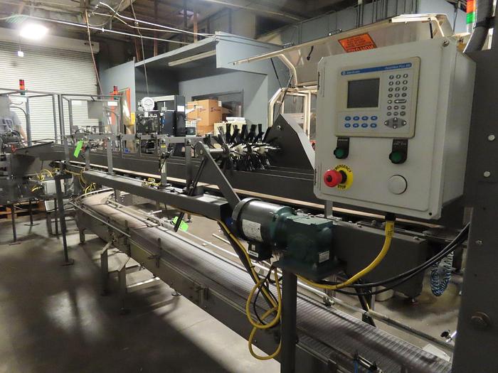 Used Used Pearson Packaging 4/6 Pack carrier erector and stuffer line