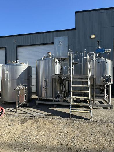 Used Used 10 bbl Direct Fired Skid Mounted Brewhouse