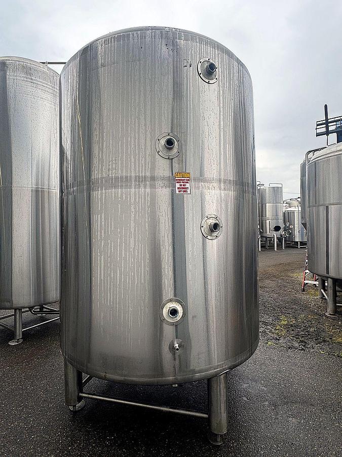 Used (1) Available - Used 90 bbl / 2790 Gallon Jacketed Brite / Storage Tank