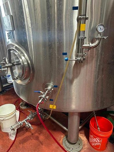 Used (1) available - PBST (Pacific Brew) 60 bbl jacketed brite tank