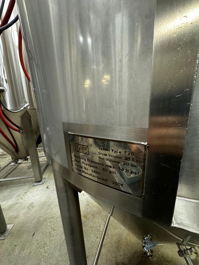 Used (1) Available - Used Bavarian Brewery 20 bbl Fermenter
