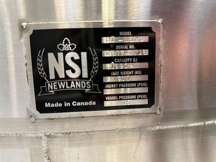 Used (2) Used Newlands 132BBL/ 4100 Gallon Jacketed Brite Tank