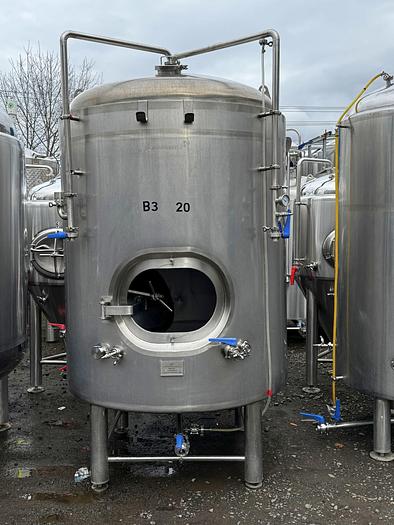 Used (1) Available - Used ABT 20bbl / 620Gal Jacketed Brite Tank