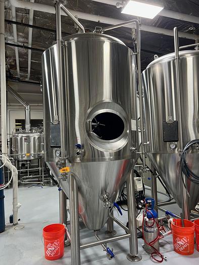 Used (2) Available - Used Premier Stainless 15 bbl Jacketed Fermenters