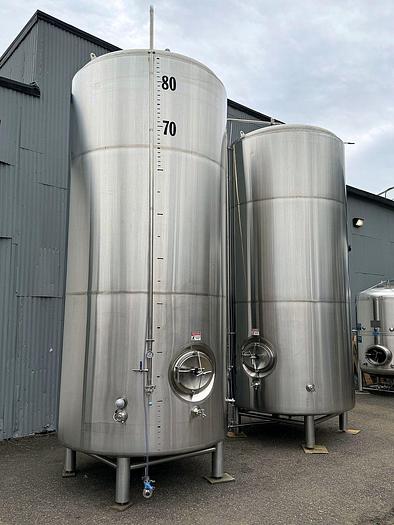 Used Used Premier Stainless 80 bbl (Approx 2480 Gal) jacketed brite (carbonating) tank