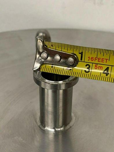 Used Glass Chromatography Column 2.3 Liter Sample Tank w/ 1" & 3/4" Sanitary Fittings