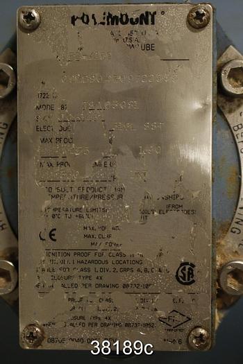 Used Rosmount 8700 TSA030S1 3" Magnetic Flow Tube #38189