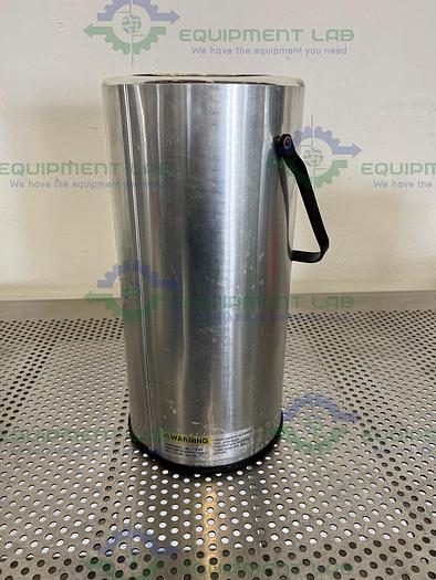 Used Chemglass  Stainless Steel Dewar Flask w/ Carrying Handle 177mm OD x 304mm Height