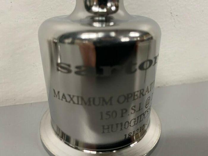 Used Sartorius Stainless Steel Filter Housing Cap Part# HU10GJIX55Q0S 150 PSI @ 250F