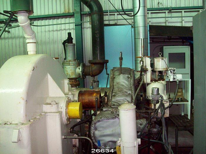 Used General Electric 7TDRY125R259 Steam Turbine Generator Set, 900 Hp, 600 Volts, 798 Amps #26634