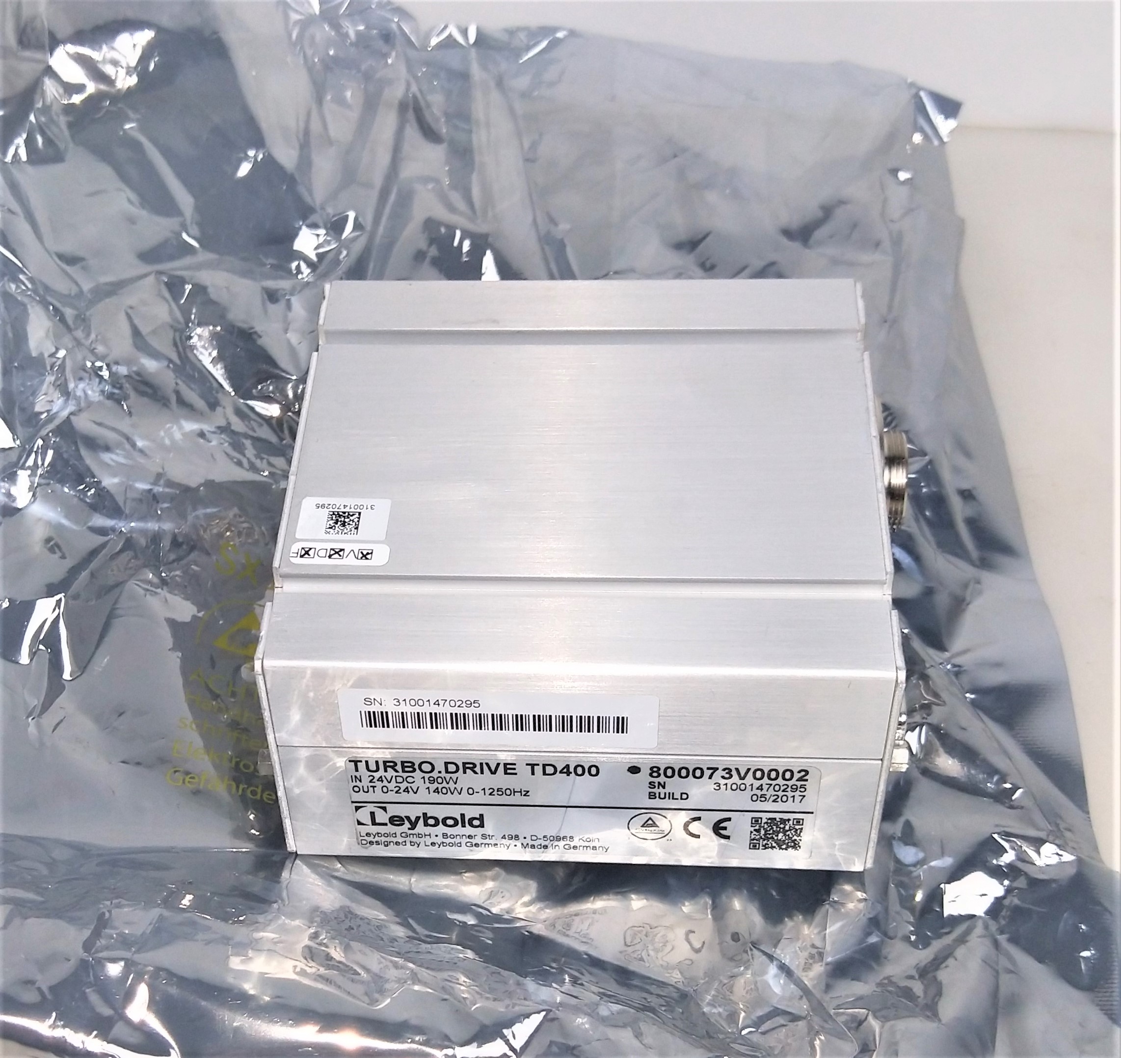 Used Leybold TW250S Turbomolecular Drag Pump with TD400 Converter