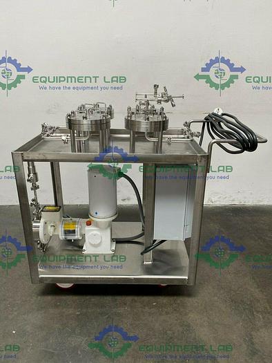 Used Lot of 4- Stainless Steel 142mm Membrane Disc Filter w/ N-K31 Pump & 1.5HP Motor