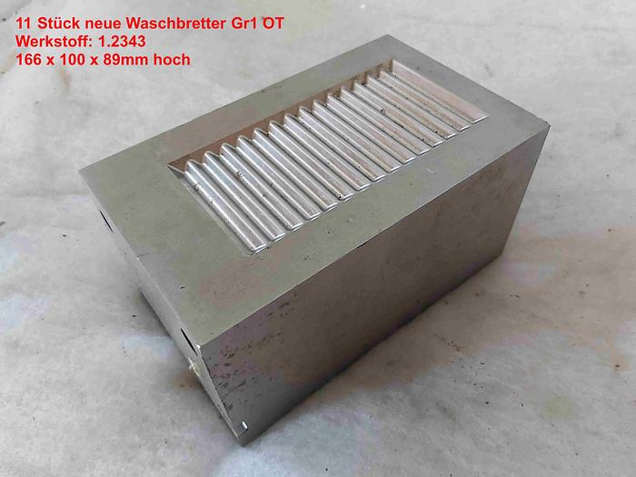 1300 kg, 210 Teile, Waschbretter für Werkzeugformen, gemäß Liste, ,  neu und gebraucht