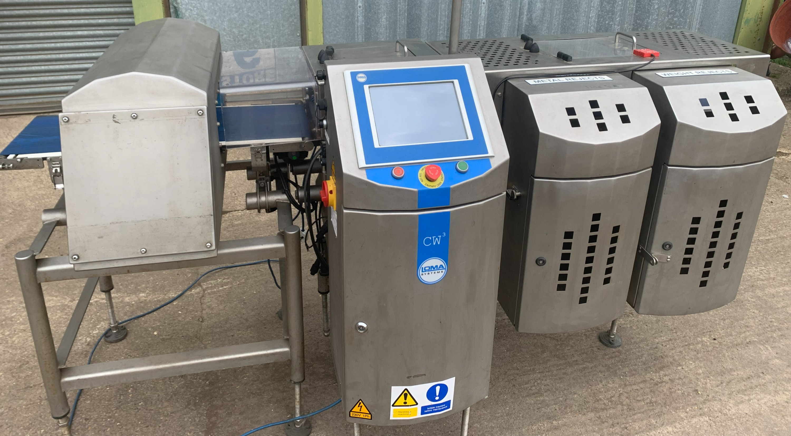 Used Loma IQ3 CW3 metal detector checkweigh combination