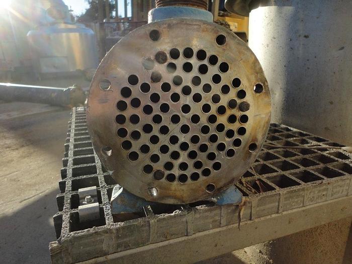Used Heat Exchanger, Shell & Tube, 20 SF, S/st, 2-Pass, #S741551
