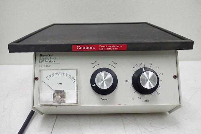 Used Baxter Scientific Products R4140 Variable Speed Analog Timer S/P Rotator V