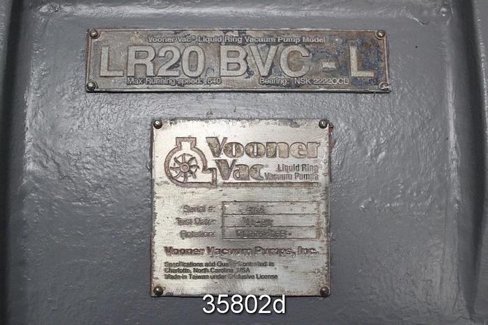 Used Vooner LR20 BVC-L Vacuum Pump #35802
