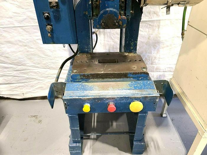 Used Rouselle 14 Ton Stamping Punch Press Air Clutch Brake Stamp Forge Pierce Metal